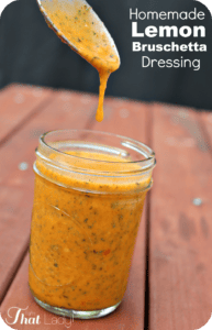Homemade Lemon Bruschetta Low Fat Salad Dressing