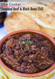 Black Bean Chili With Shredded Beef