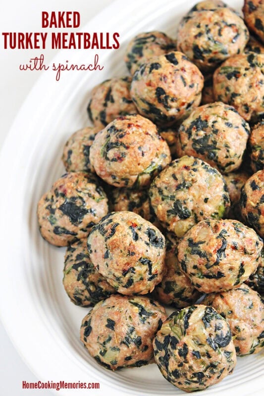 41 Healthy Meal Prep Ideas You Need This Week 23 Baked Turkey Meatballs with Spinach