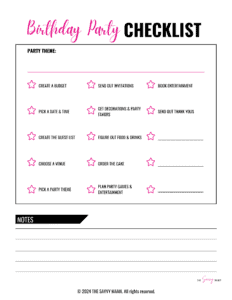 FREE Birthday Party Checklist For Better Celebrations