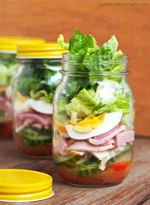 41 Healthy Meal Prep Ideas You Need This Week 14 Chef Salad in a Jar