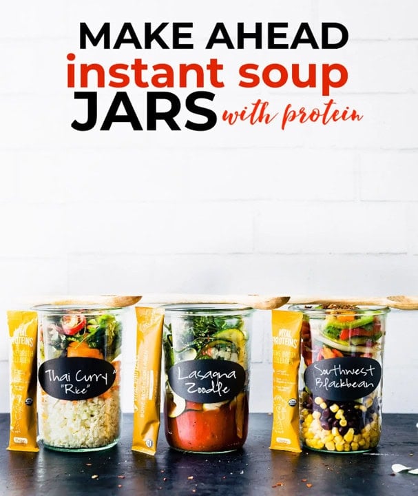41 Healthy Meal Prep Ideas You Need This Week 20 Make Ahead Instant Soup Jars with Protein