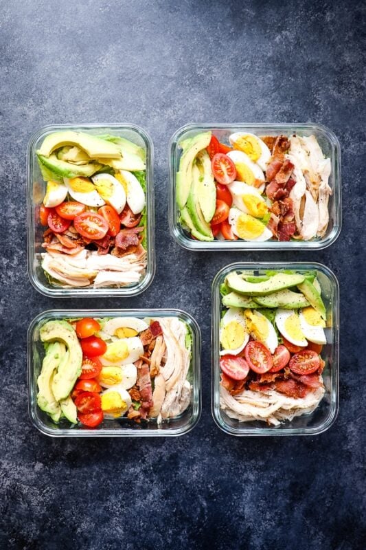 41 Healthy Meal Prep Ideas You Need This Week 16 No Cook Meal Prep Chicken Cobb Salad