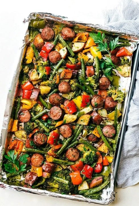41 Healthy Meal Prep Ideas You Need This Week 41 One Pan Healthy Sausage and Veggies