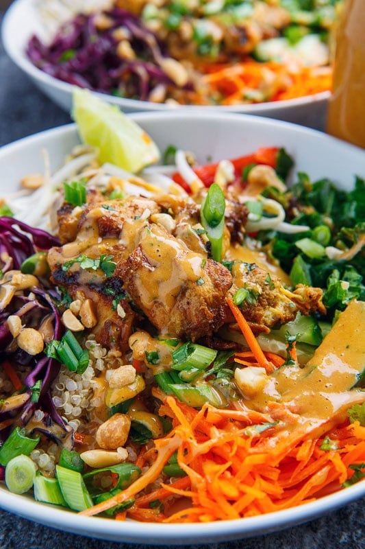 41 Healthy Meal Prep Ideas You Need This Week 25 Thai Peanut Chicken Meal Prep Bowls