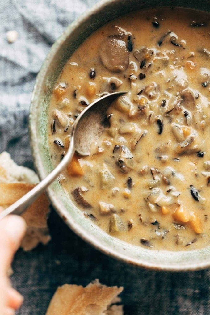 Postpartum freezer meals for new moms -Wild Rice Soup