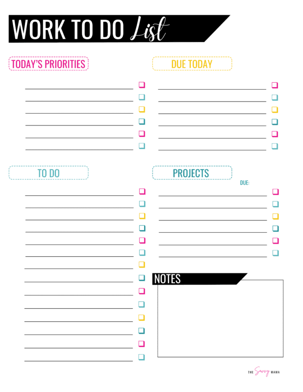 To Do List Printable Checklist