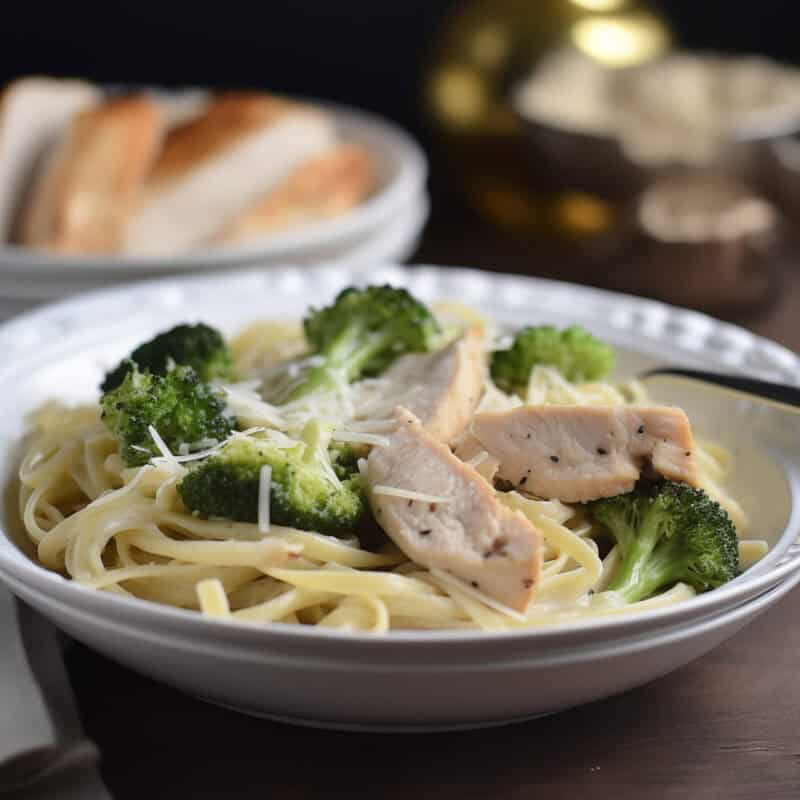 alfredo sauce with toppings