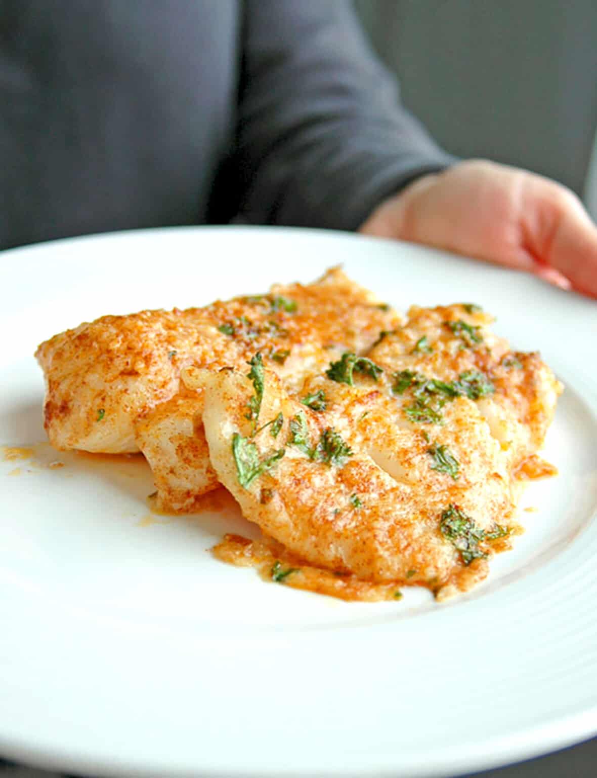 Baked Cod with Parmesan Crust