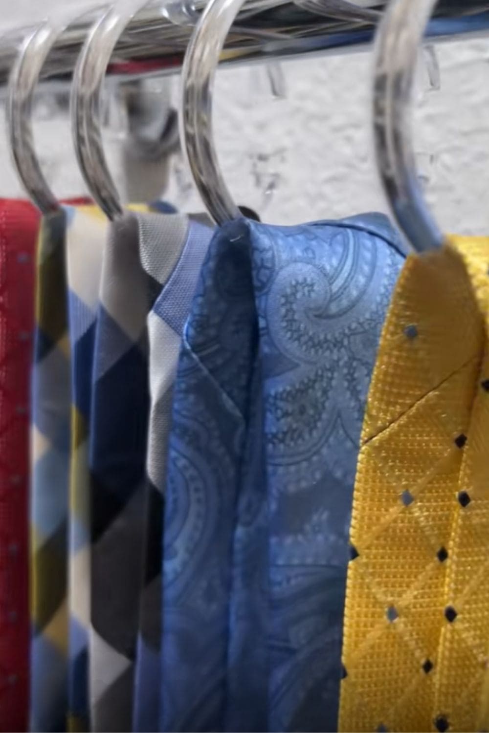 Curtain Rod with shower rings and ties