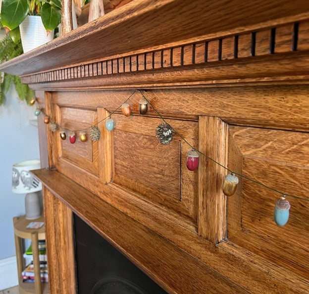 50 Dollar Tree Fall Decor Ideas To Transform Your Budget 9 Acorn Garland