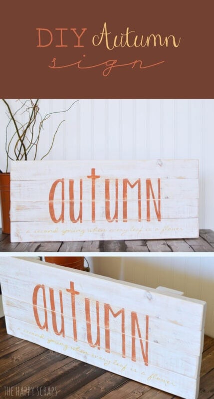 50 Dollar Tree Fall Decor Ideas To Transform Your Budget 12 Rustic Autumn Wood Sign