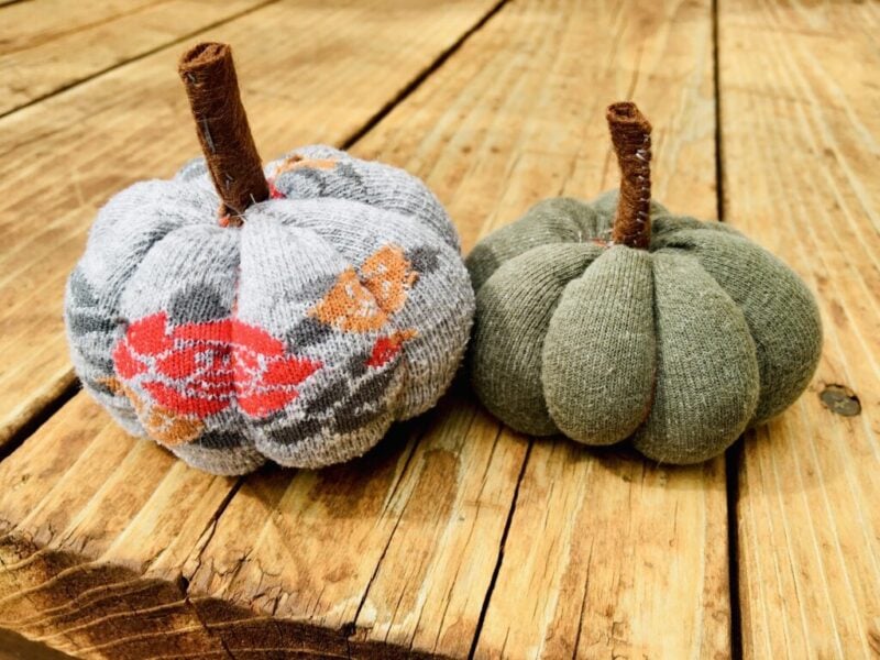 50 Dollar Tree Fall Decor Ideas To Transform Your Budget 7 Sock Pumpkins