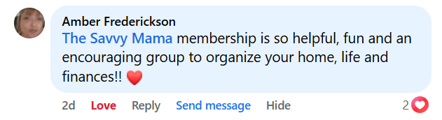 Amber Frederickson FB Comment