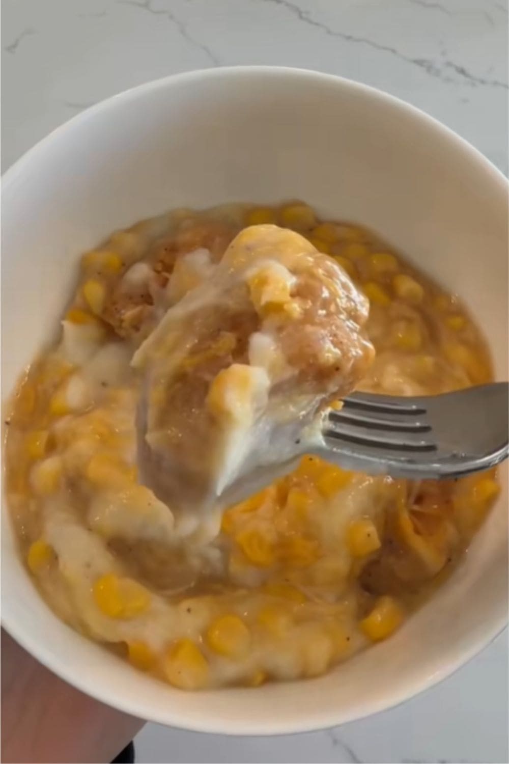 Creamy mashed potatoes, corn, chicken, and melty cheese layered together in one dish, one of those dump and bake recipes that feels like comfort food in a bowl.