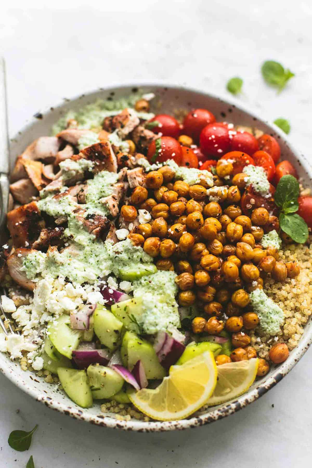 Greek Chicken Power Bowls - High Protein Dinner